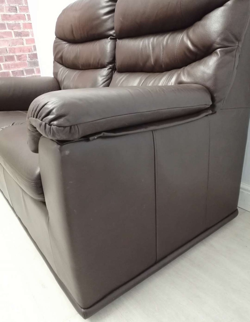 G-PLAN Brown Leather Two Seater Sofa