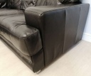 Black Leather Chaise-End Sofa