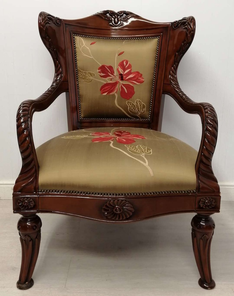 Lacquered French Style Armchair