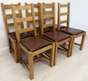 6ft3&quot; Oak Dining Table with Six Chairs