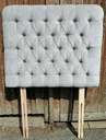 3ft Grey Ex-Show House Button Back Headboard