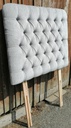 3ft Grey Ex-Show House Button Back Headboard