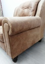 Brown Distressed Leather Armchair