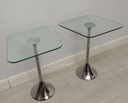 U+ Small Glass Top Side Table