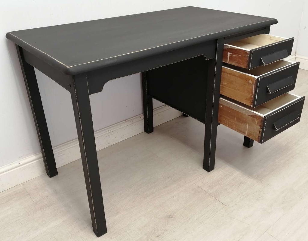 ‘Natural Charcoal’ Three Drawer Desk