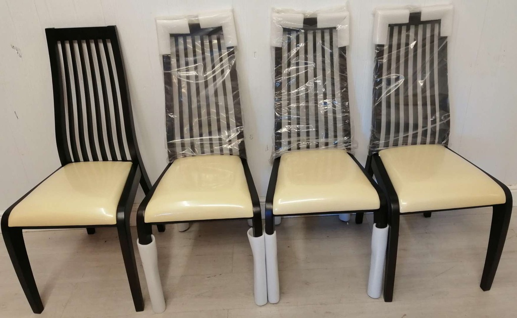 set of 4 new show house dining chairs