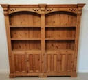 large double pine cupboard base bookcase