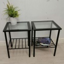 stylish black and glass side table