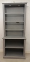 tall grey shabby chic bookcase/ disply unit