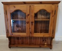 pine display wall unit