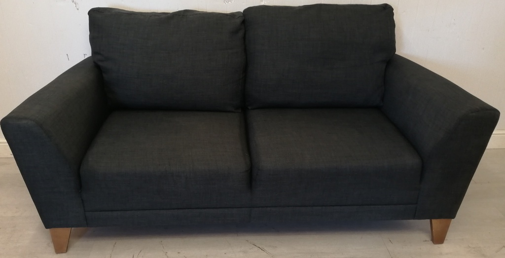 neat grey two seater sofa