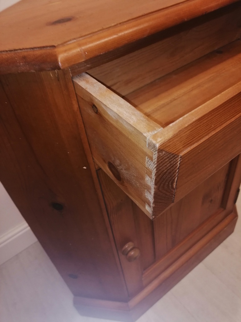 solid pine corner cupboard