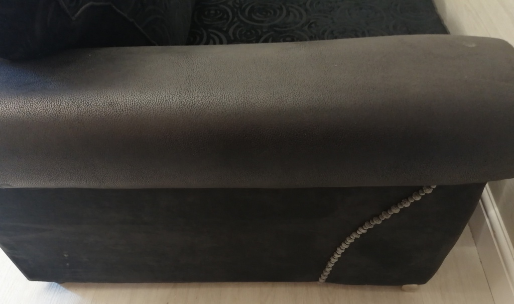 black two seater sofa