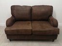 classic brown two seater sofa