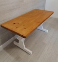 solid pine reflextory table painted white