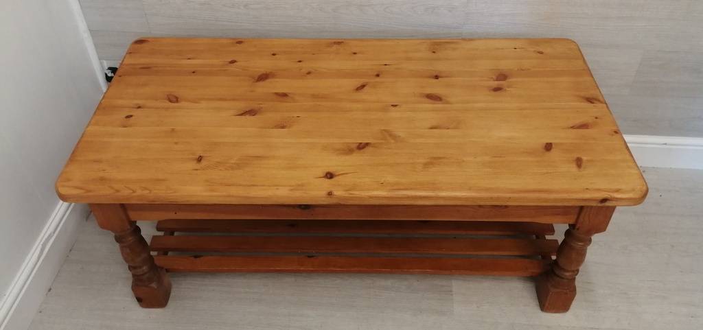 quality solid pine coffee table