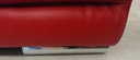 red leather three seater sofa
