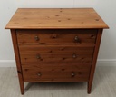 modern pine three drawer chest