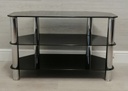 black glass tv stand