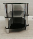 black glass tv stand