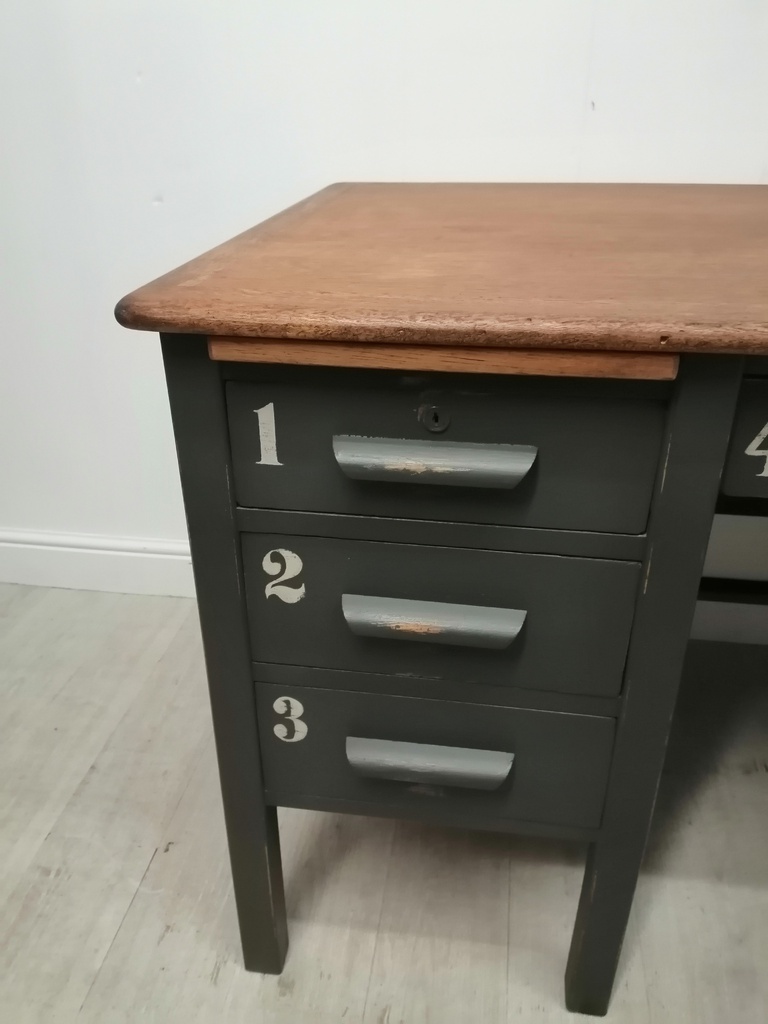 GREAT PAINTED grey NUMBERED DESK