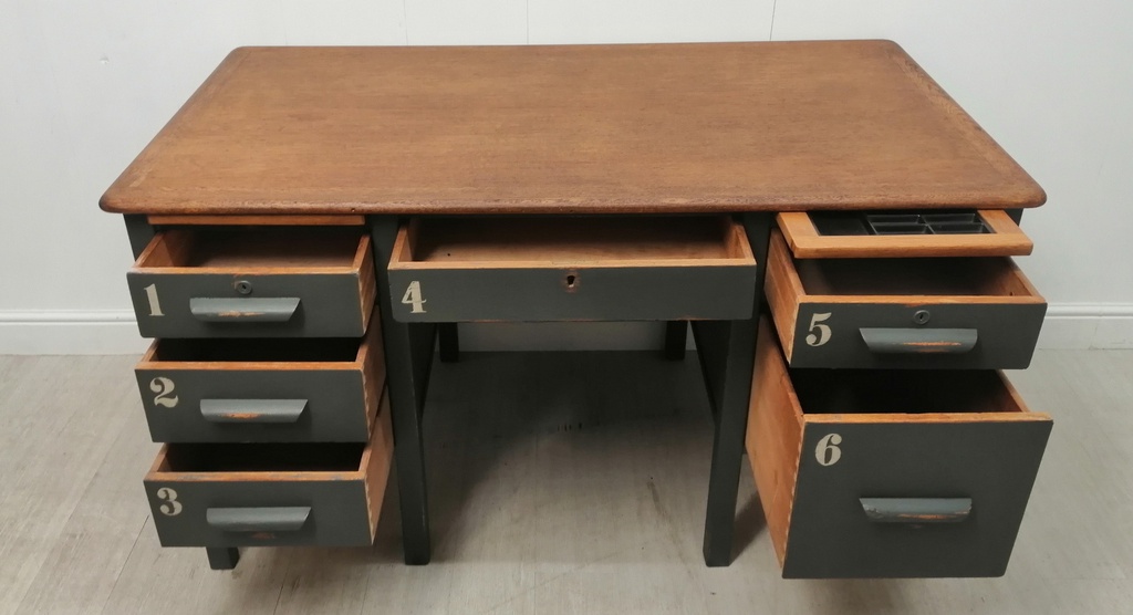 GREAT PAINTED grey NUMBERED DESK