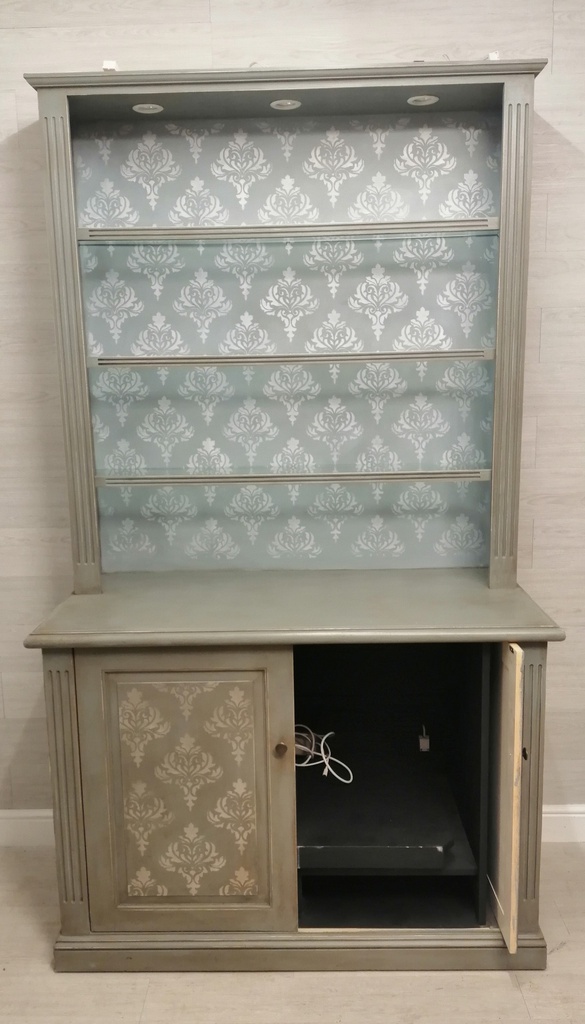 lovely painted bookcase display cupboard unit