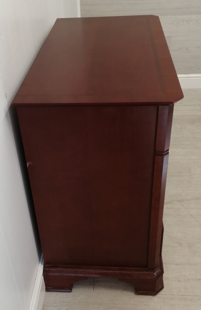 classic Dark wood five drawer chest