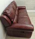 CHESNUT BROWN LEATHER RECLINER SOFA