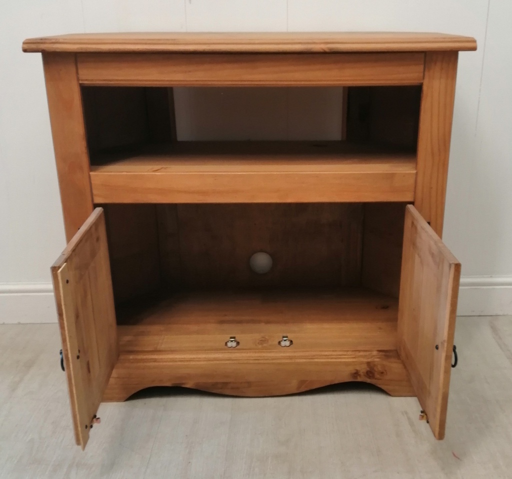 mexican pine CORNER  TV STAND