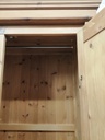QUALITY SOLID PINE TRIPLE SIZE WARDROBE with bank of drawers under