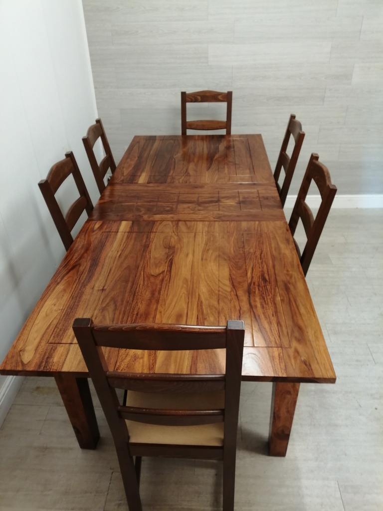 quality extending dark wood table