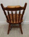 set of four honey pine dining chairs