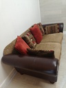 DFS SANTIAGO LEATHER AND FABRIC SOFA
