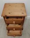 QUALITY SOLID PINE THREE DRAWER BEDSIDE CHEST