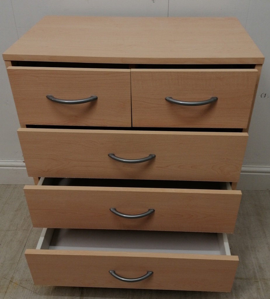 standard neat five drawer chest