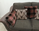 LOVELY BROWN TONED two SEATER SOFA