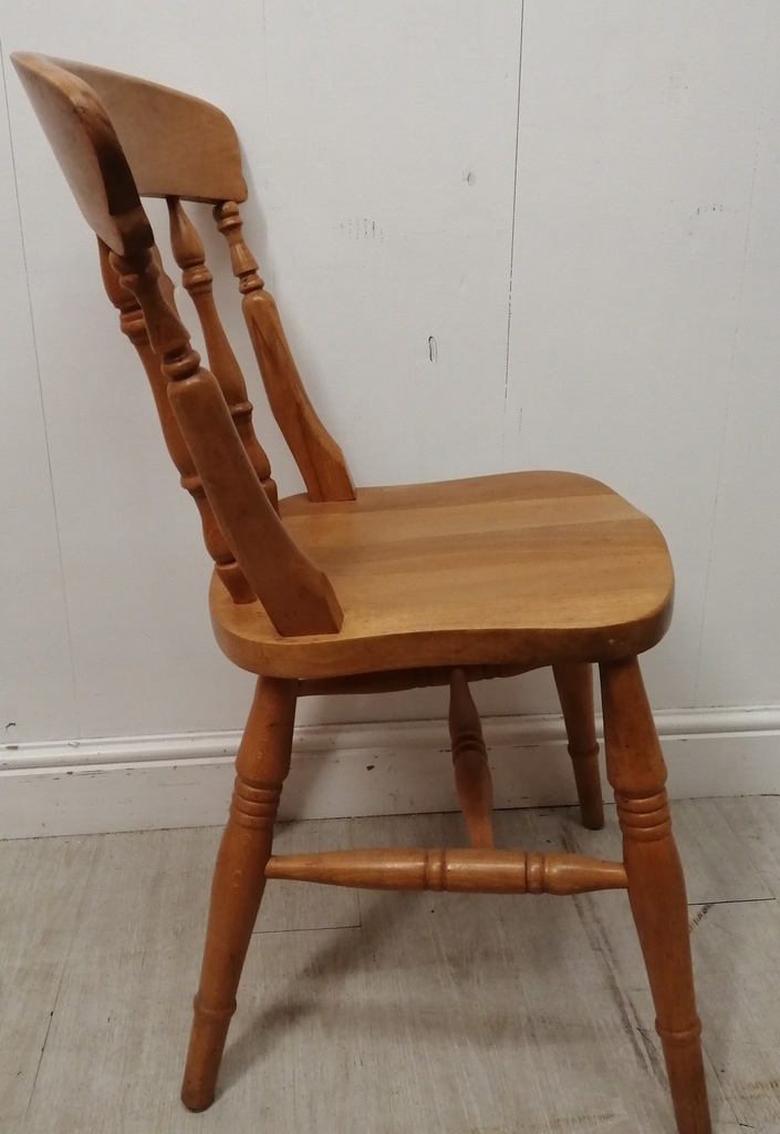 6 X FIDDLE BACK DINING CHAIRS