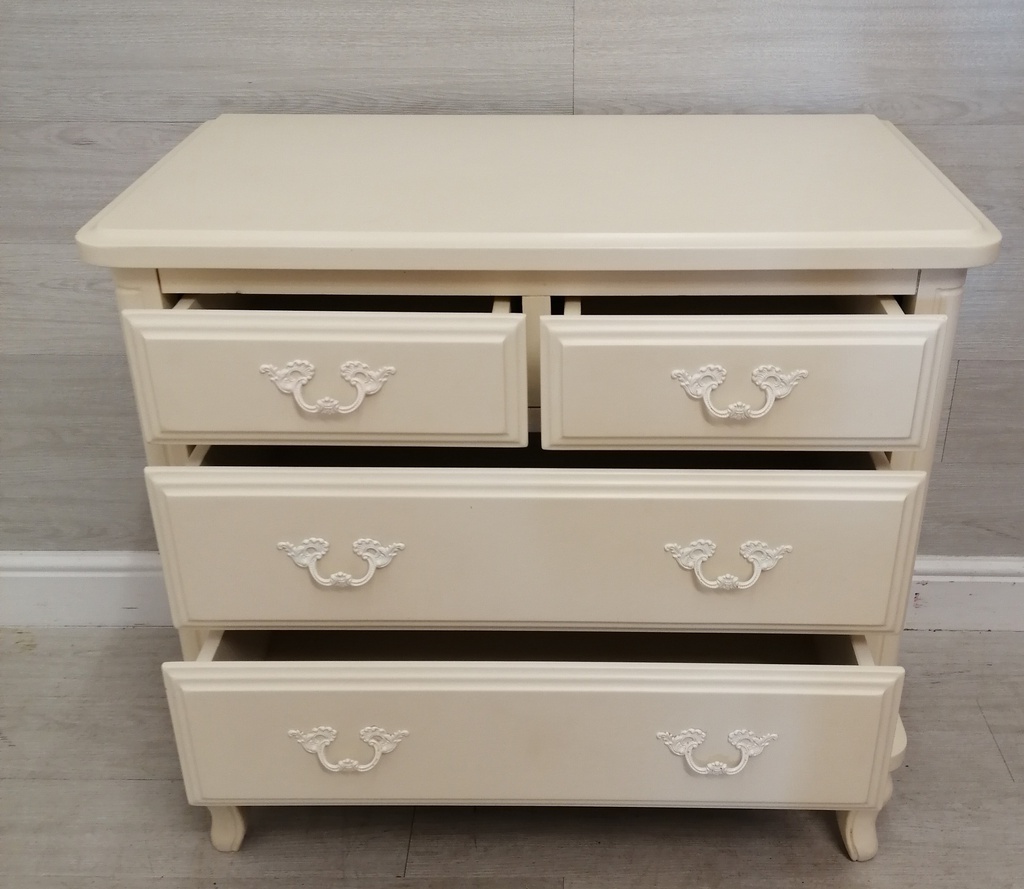 NEAT CREAM CHEST OF FOUR DRAWERS