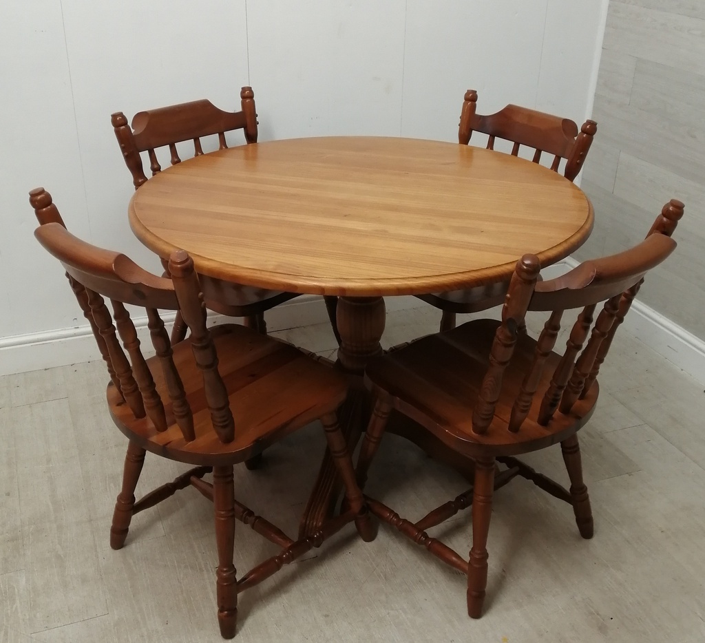 PINE TABLE AND 4 CHAIRS