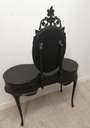 MARIE ANTOINETTE STYLE DRESSING TABLE &amp; mirror painted in ‘NATURAL CHARCOAL