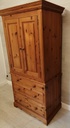 solid pine wardrobe with three drawers