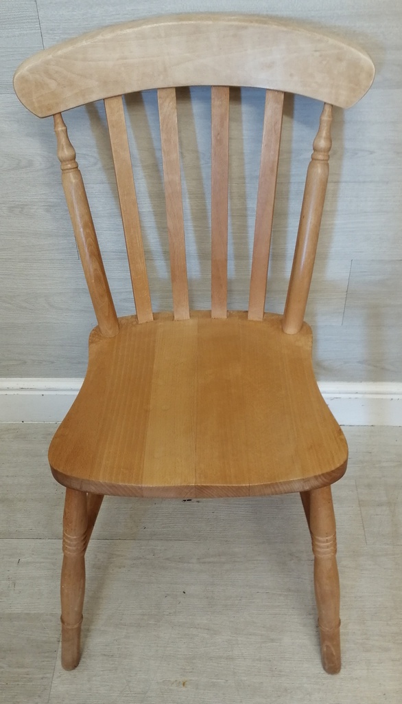 pair of beech dining chairs