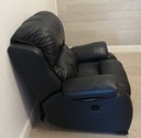 BLUE LEATHER ELECTRIC  RECLINER ARMCHAIR