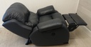 BLUE LEATHER ELECTRIC  RECLINER ARMCHAIR