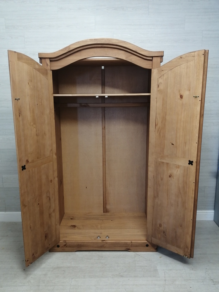 MEXICAN PINE DOUBLE WARDROBE