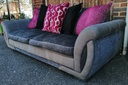 DFS Grey Toned Sofa &amp; Armchair