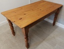 SOLID PINE DINING TABLE WITH DRAWER