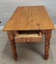 SOLID PINE DINING TABLE WITH DRAWER