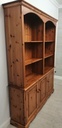 LARGE DOUBLE PINE CUPBOARD BASE BOOKCASE